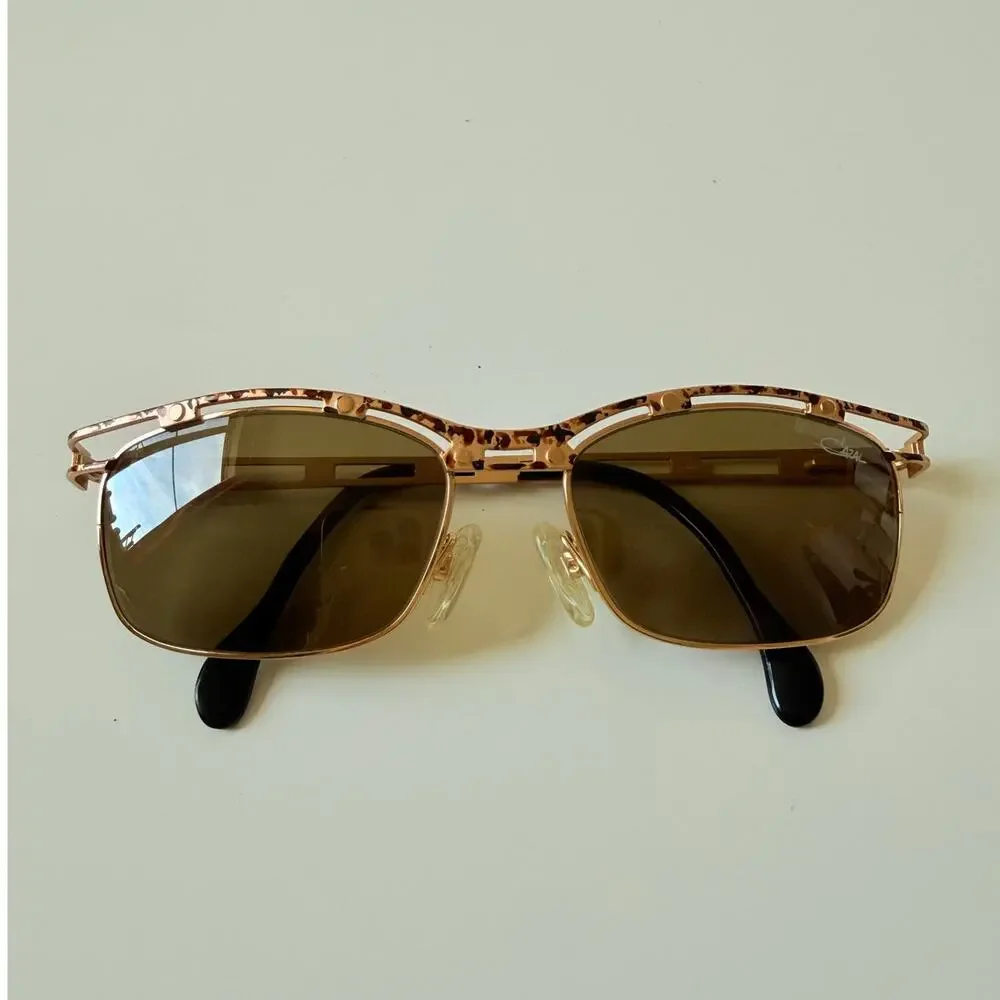 Cazal Legends MOD‎ 994 COL 498 Black Gold Rectangle Sunglasses 55-18-140 Germany